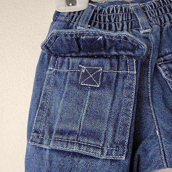 Carter's Vintage Denim Pull-On Cargo Pants 0-3 Months - Picture 6 of 8